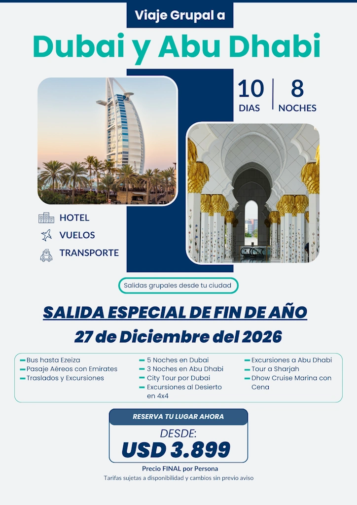 Detalle Dubai y Abu Dhabi - Fin de año