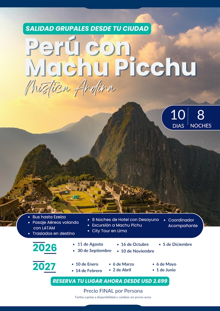 Detalle Perú con Machu Pichu