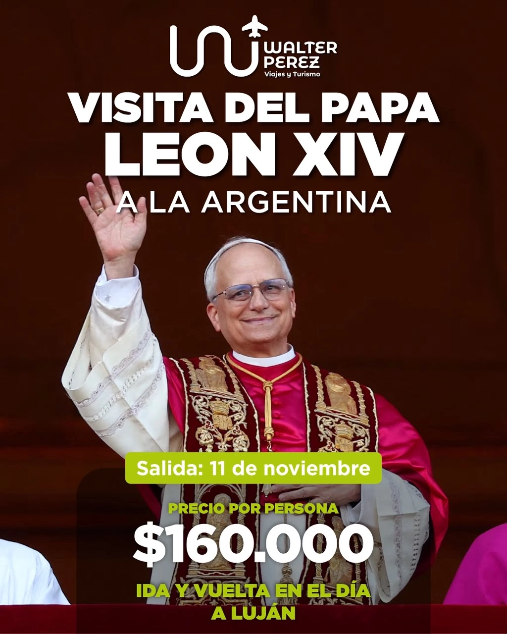 Detalle Papa León XIV visita Argentina